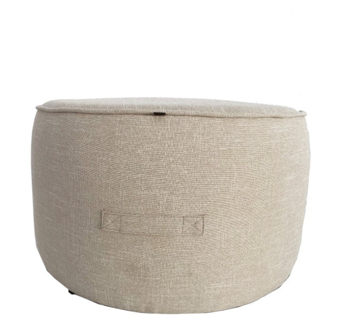 Max Beige - All Weather Outdoor Poef (Rond Groot) - PTMD