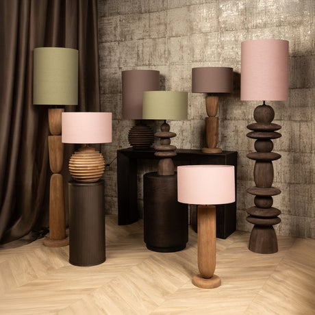 Rivvo Pink Lampenkap Ø40xH24 (Set van 2) / PTMD