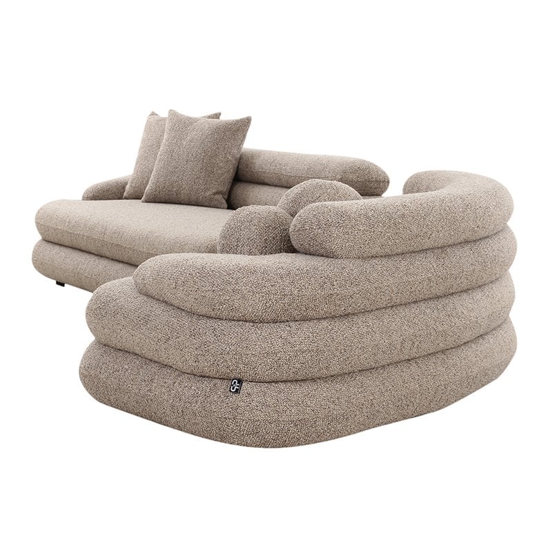 Bank Cairo (6-Zits) Sand Bouclé Collection – POLE TO POLE