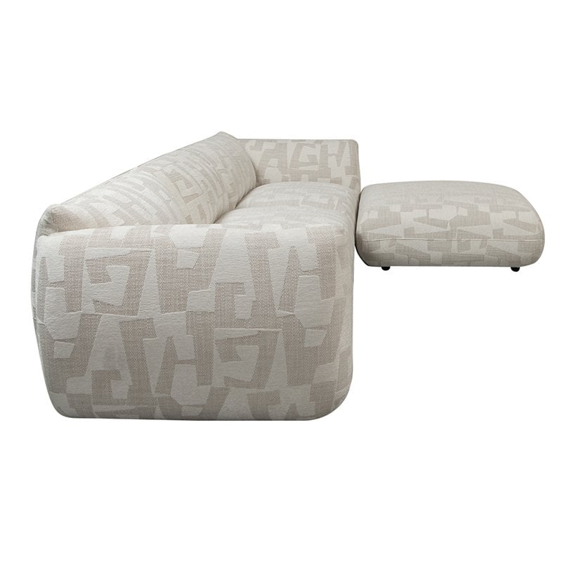 Bank Amsterdam (4-Zits + Poef) White Glyphs Collection – POLE TO POLE