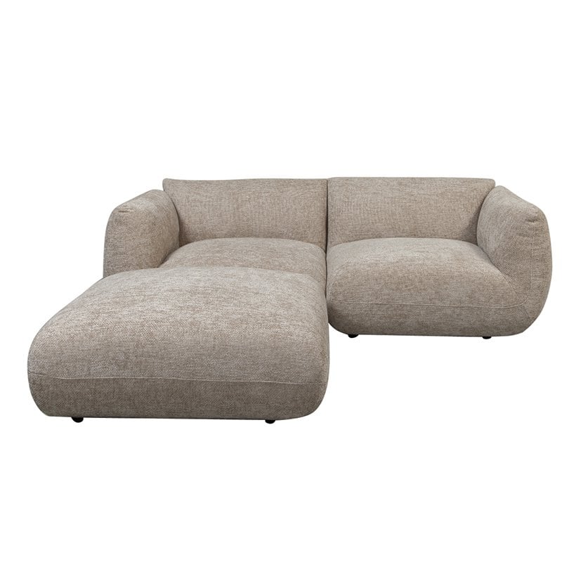 Bank Amsterdam 2,5-Zits + Ottoman Latte / Pole To Pole