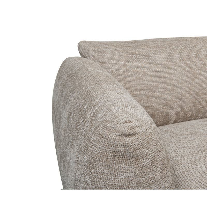 Bank Amsterdam (6-Zits Hoek + Ottoman) Latte Collection – POLE TO POLE