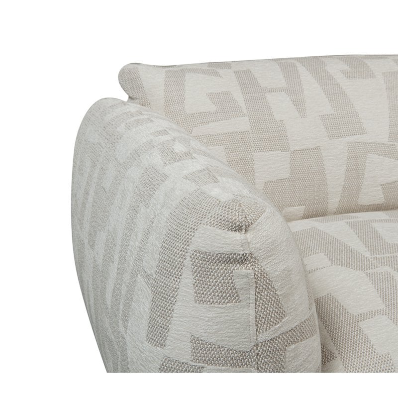 Amsterdam 6-Zits Hoekbank + Ottoman Wit Glyphs / Pole To Pole