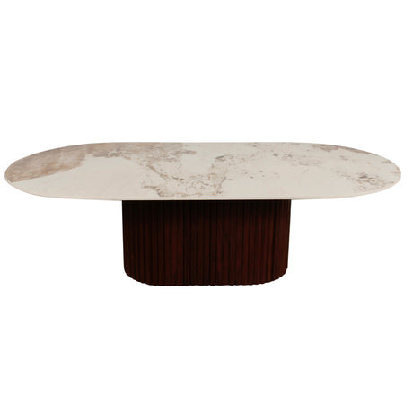 Urban Chique Salontafel Keramiek/Notenfineer (140 cm) - POLE TO POLE
