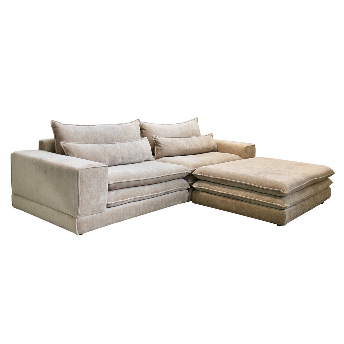 Londen (3-Zits + Ottoman) Tan – POLE TO POLE