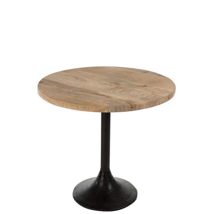 Eettafel Bar Rond Hout/Metaal (Naturel/Zwart) / J-Line