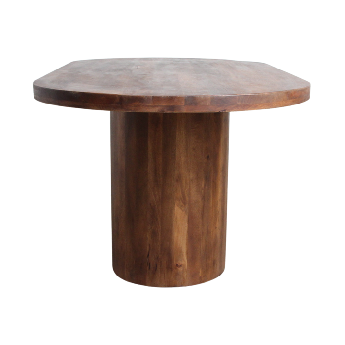Eettafel Bullnose Oblong Mangohout Bruin 180 cm / Raw Materials