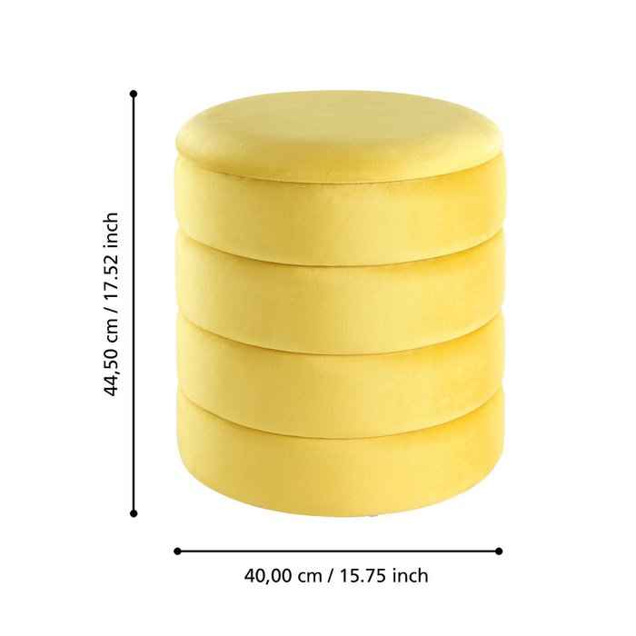 Ampahaka Poef Geel (ø40cmxH44,5 cm) / EGLO Living