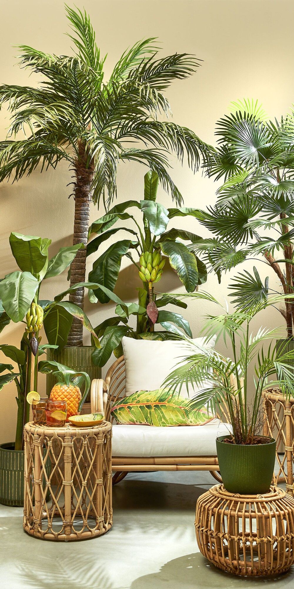 Banana Tree Kunstplant (H120 x Ø90 cm) Green Collection – MICA DECORATIONS