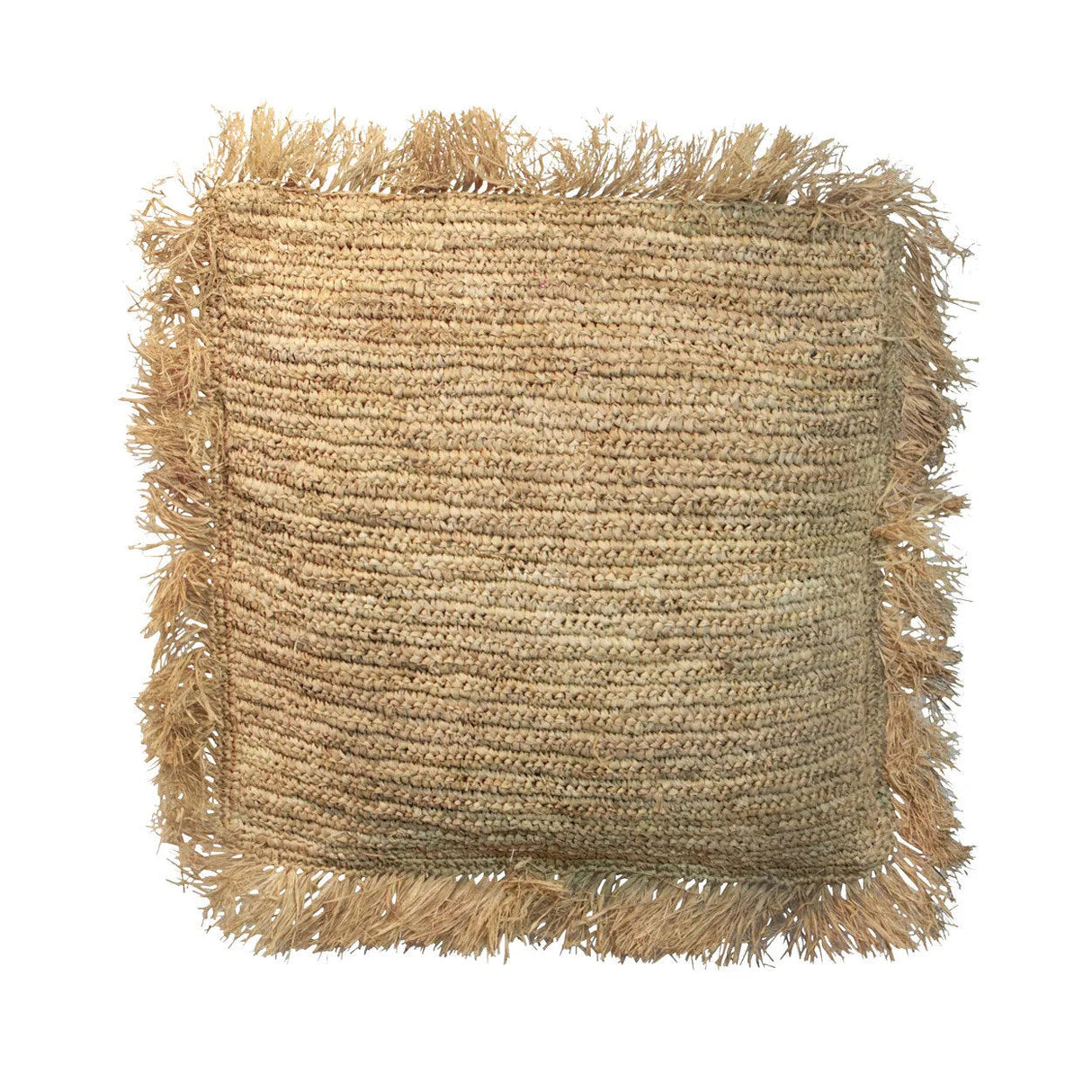 Raffia Kussenhoes Naturel (60×60) / Bazar Bizar