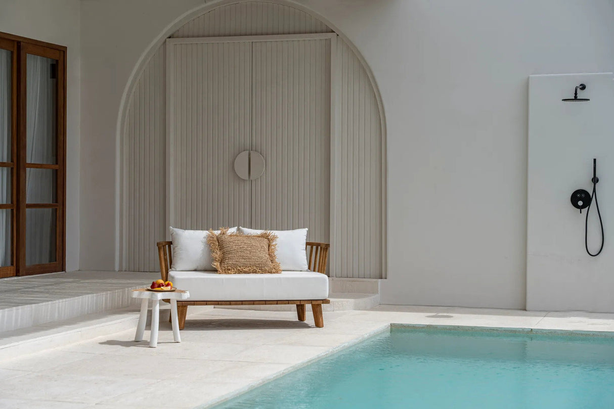 Raffia Kussenhoes Naturel (60×60) / Bazar Bizar