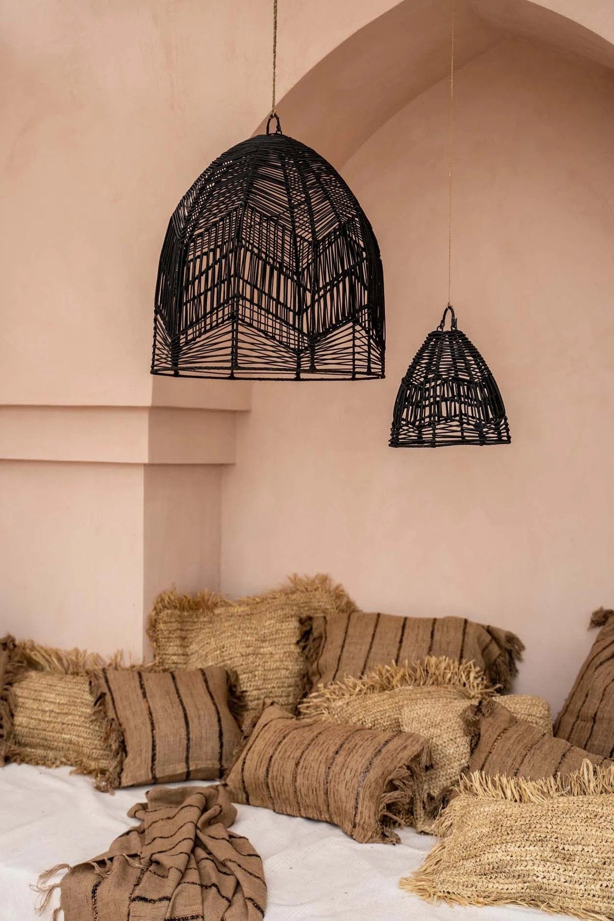 Raffia Kussenhoes Naturel (60×60) / Bazar Bizar