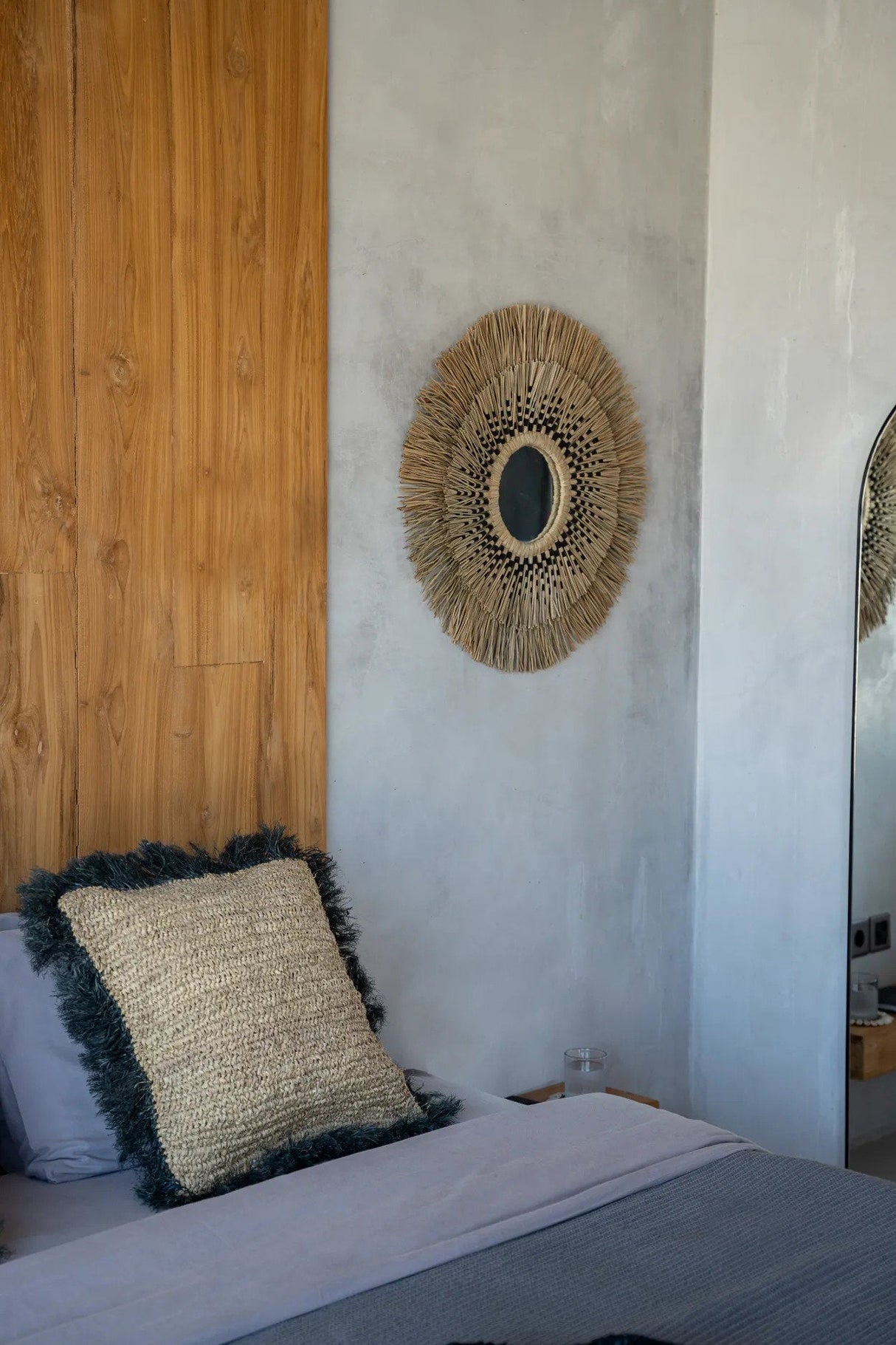 Raffia Kussenhoes (60×60) / Bazar Bizar