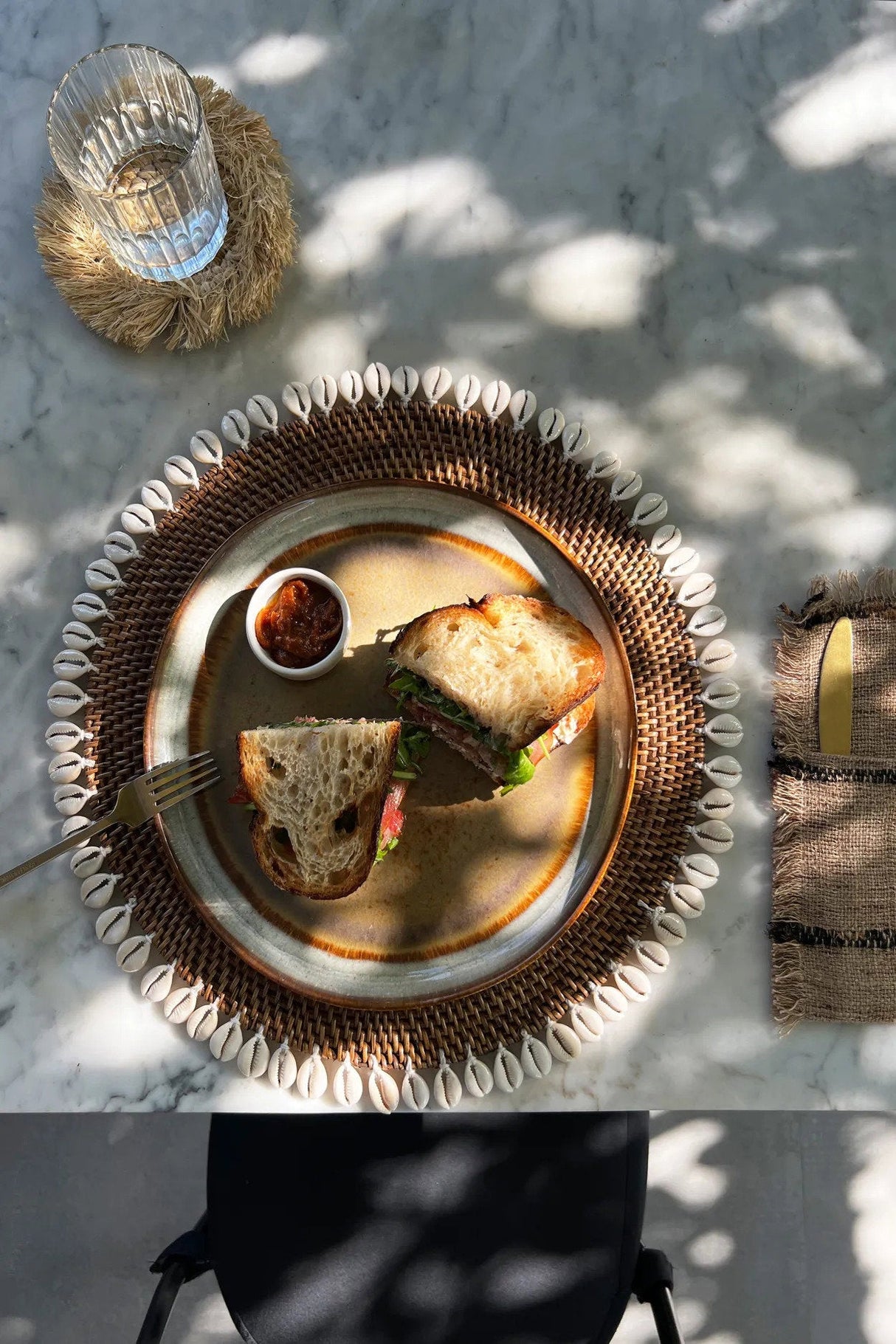 Colonial Schelp Placemat (40×40×1) / Bazar Bizar