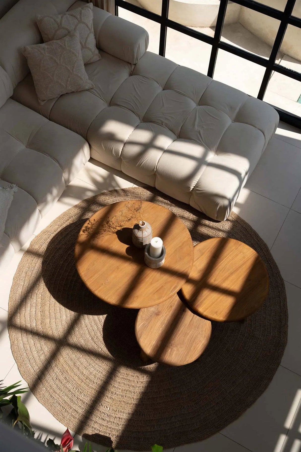 Vloerkleed Zeegras Beach (Ø200) / Bazar Bizar