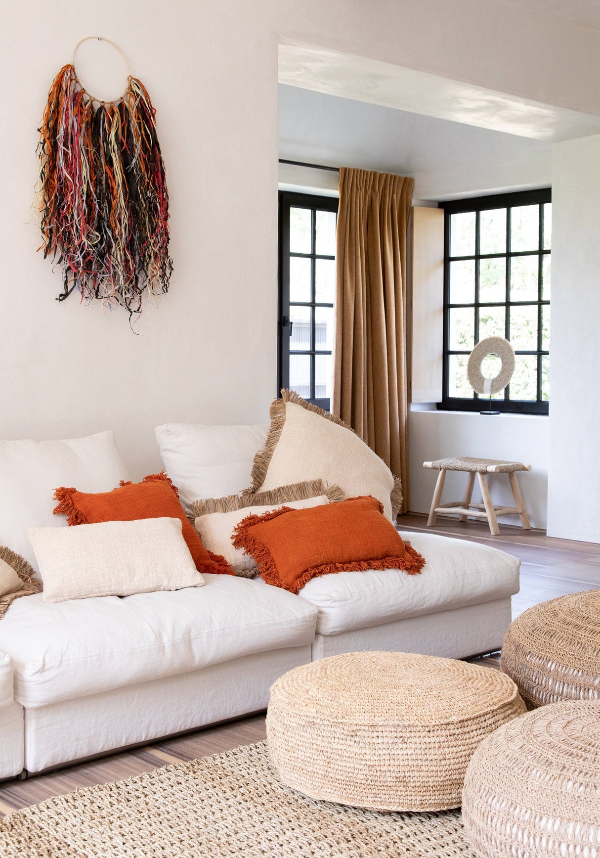 Raffia Flores Poef / Bazar Bizar