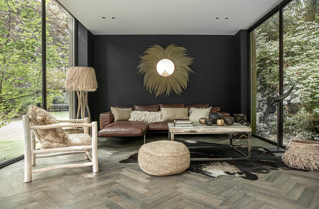 Raffia Flores Poef / Bazar Bizar