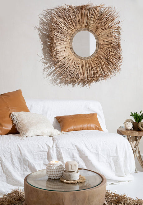 Four Panel Leren Kussenhoes (60×60) / Bazar Bizar