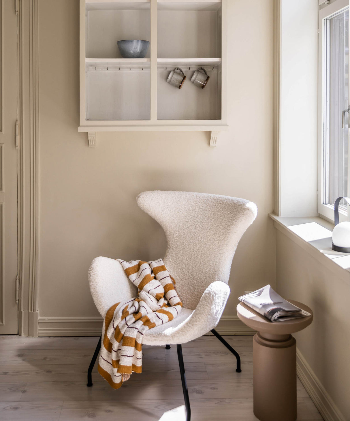 Gaia Fauteuil Wit schaap / Njordec