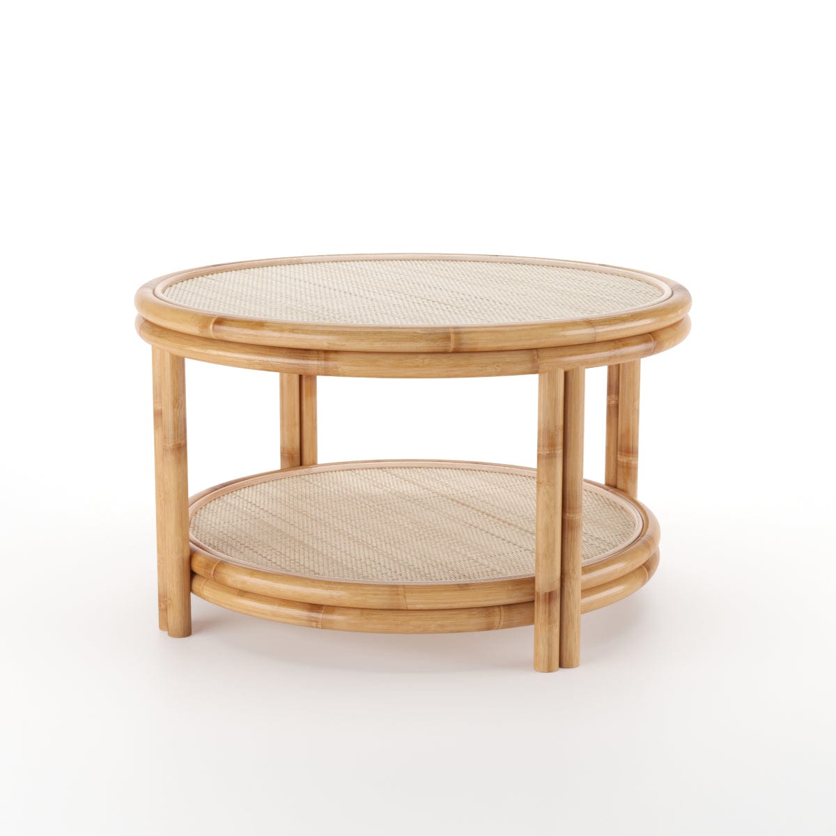 Ronde Rotan Salontafel – Handgemaakt in Bali / Mojo Boutique