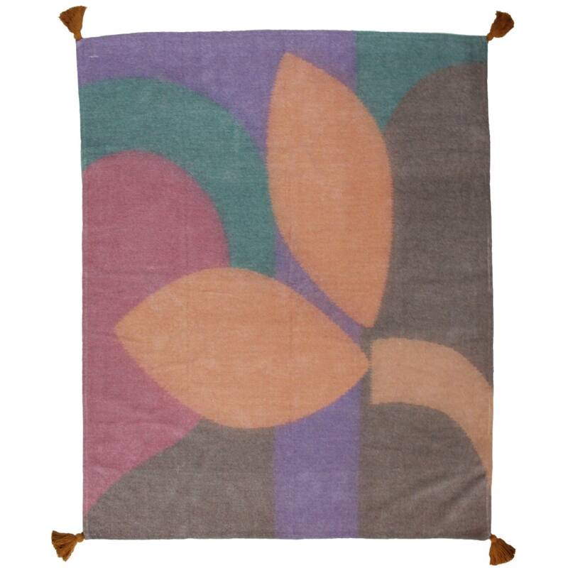 Plaid Abstract Katoen Multi 125x150cm – KERSTEN