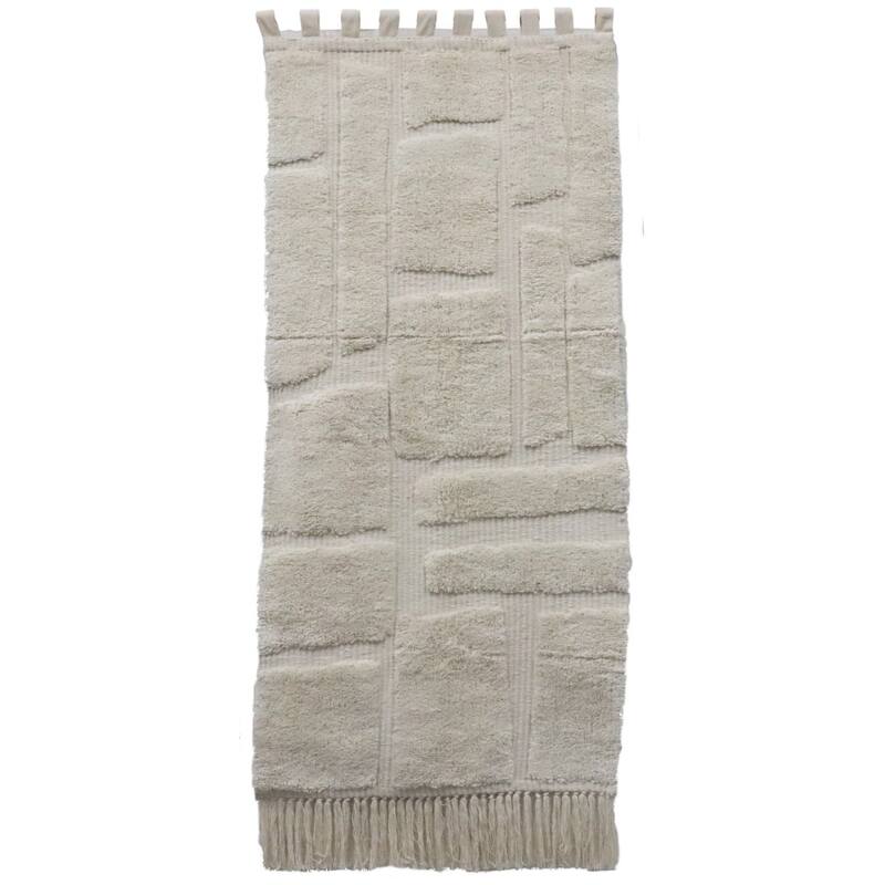 Wandplaquette Blokken Katoen Ivoor (77x2x180cm) Ruby Pulse Collection - KERSTEN