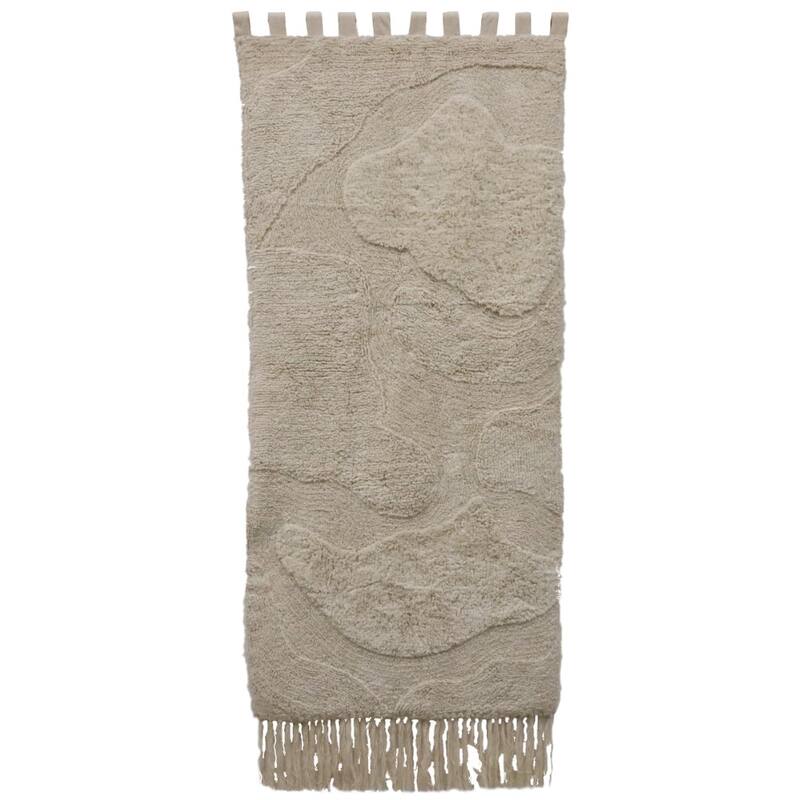 Wandplaat Onregelmatig Katoen Ivoor (77x2x180cm) Ruby Pulse Collection - KERSTEN
