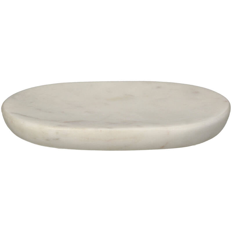 Zeepbakje Marmer Wit/Zwart (14x9x1.5cm) - KERSTEN