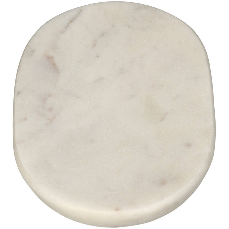 Zeepbakje Marmer Wit/Zwart (14x9x1.5cm) - KERSTEN