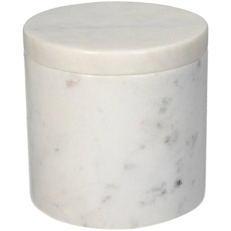 Pot Marmer - Ribbel Wit/Glans Wit (10x10x10 cm) - KERSTEN