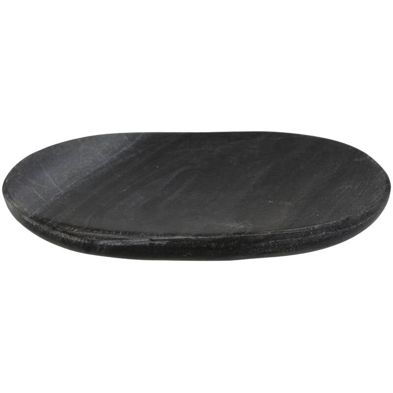 Zeepbakje Marmer Wit/Zwart (14x9x1.5cm) - KERSTEN