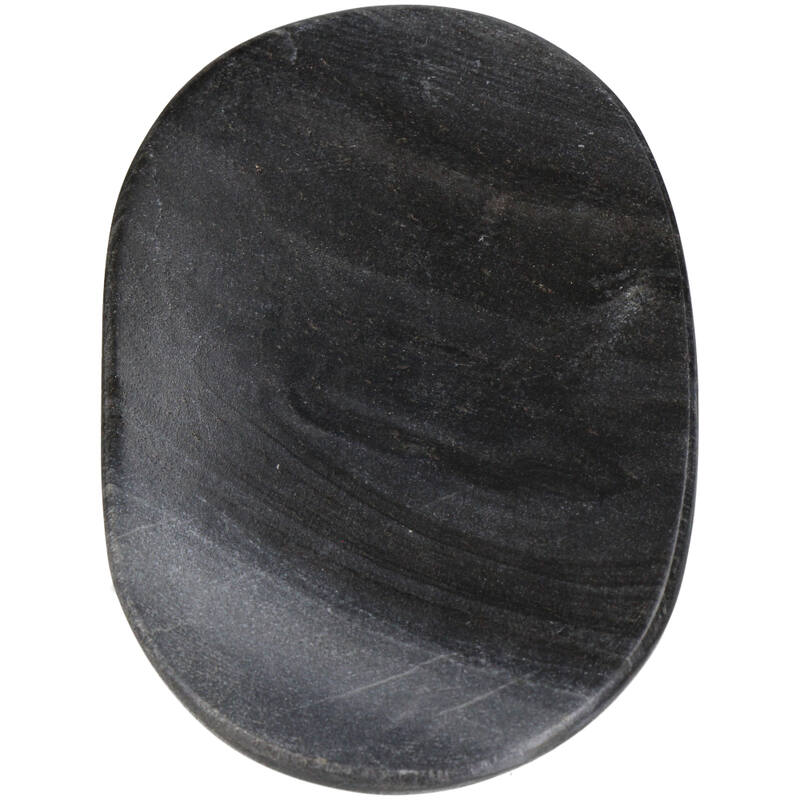 Zeepbakje Marmer Wit/Zwart (14x9x1.5cm) - KERSTEN