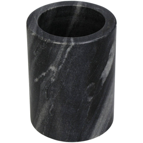 Tumbler Marmer Ribbel Wit/Glans Wit/Glans Zwart (8x8x10cm) - KERSTEN