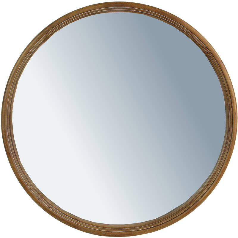 Rubberwood Spiegel Rond (80x80cm) - KERSTEN