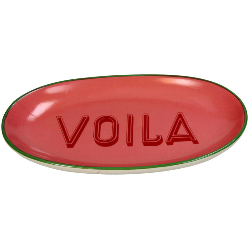 Bord Ovaal Voila Keramiek Roze (21x12,5x2,5cm) Pasta Club - KERSTEN