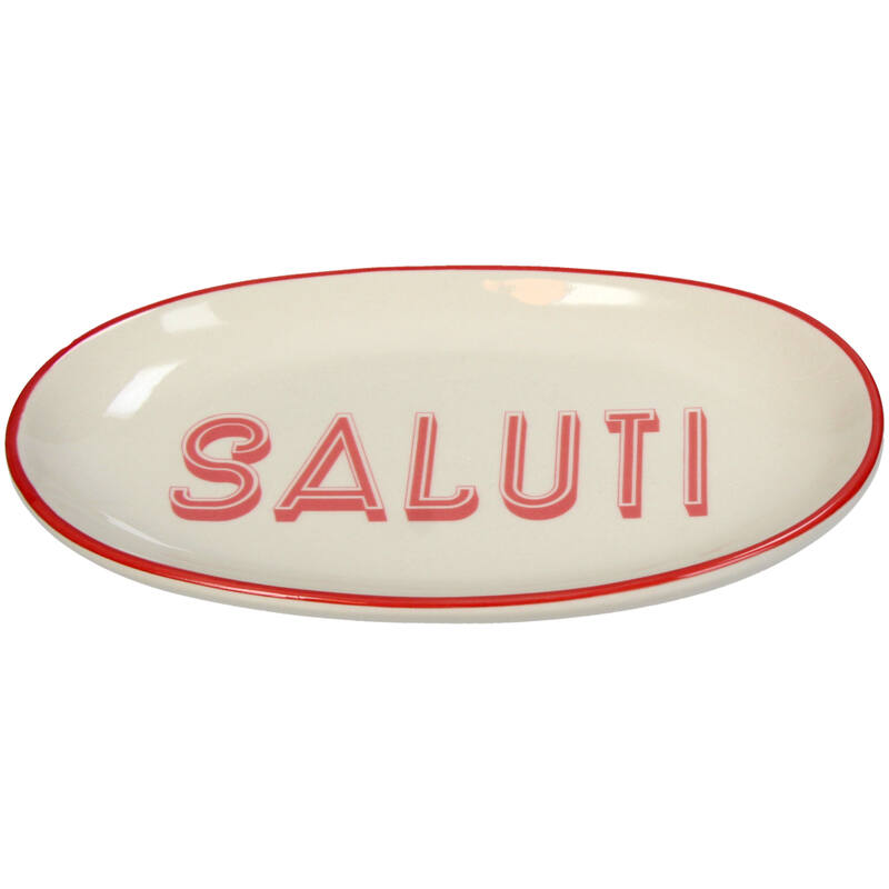 Bord Ovaal Saluti Keramiek Wit (21x12,5x2,5cm) Pasta Club - KERSTEN