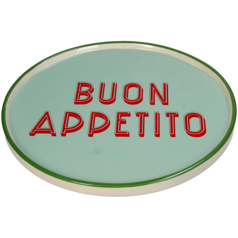 Bord Buon Appetito Keramiek Mint (25,5x25,5x1,5cm) Pasta Club - KERSTEN