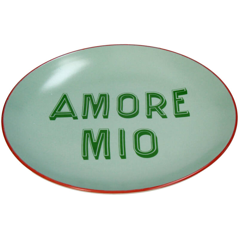 Bord Amore Mio Keramiek Mint (20,5x20,5x2,5cm) Pasta Club - KERSTEN