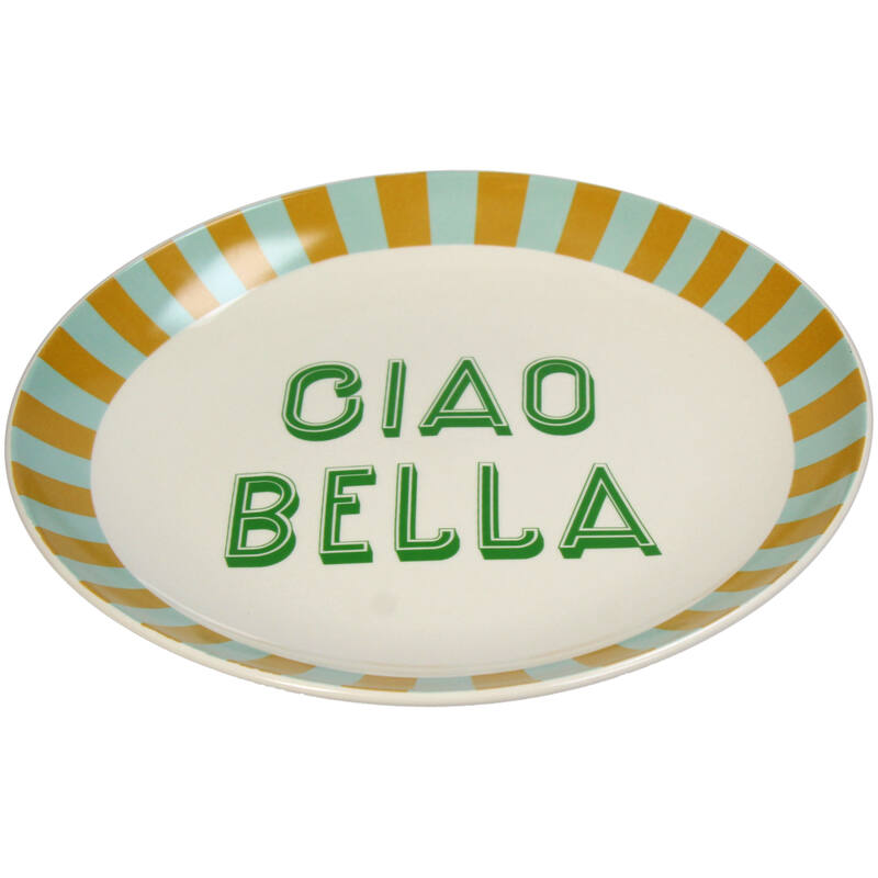 Bord Ciao Bella Keramiek Wit (25x25x3,5cm) Pasta Club - KERSTEN