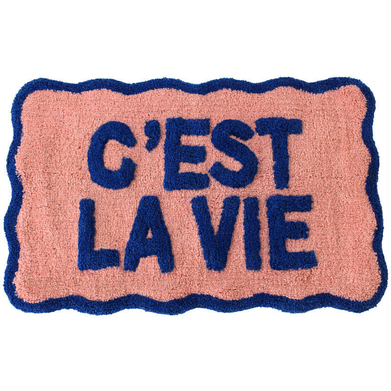 Badmat C'est La Vie Katoen Multi (50x80cm) - KERSTEN