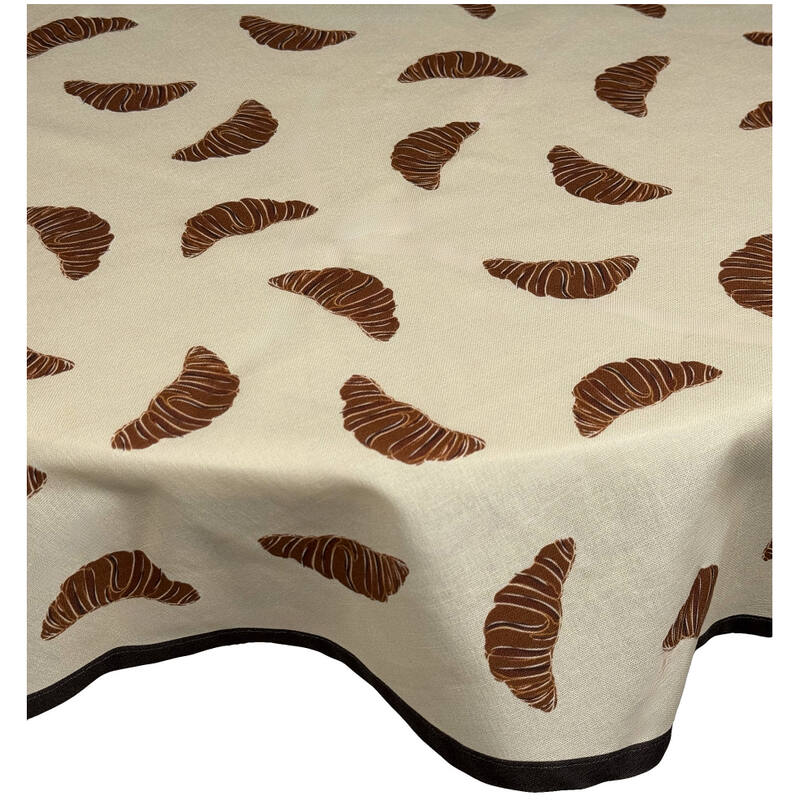 Tafelkleed Croissant Katoen Beige (Ø175cm) The Comfort Club Collection - KERSTEN