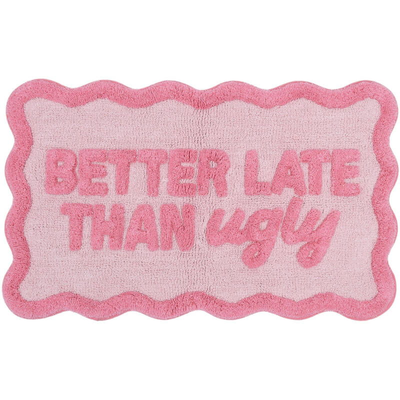 Badmat Better Late Katoen Roze (50x80cm) Nieuw Voorjaar/Zomer 2026 - KERSTEN