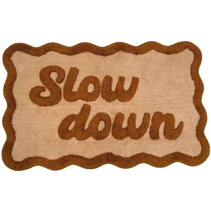 Badmat Slow Down Katoen Oker (50x80cm) Nieuw Voorjaar/Zomer 2026 - KERSTEN