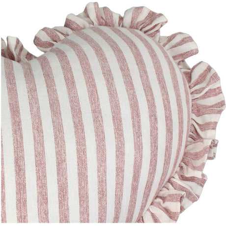 Kussen Streep Hart Katoen Aubergine (35x35cm) Tavola Amore - KERSTEN