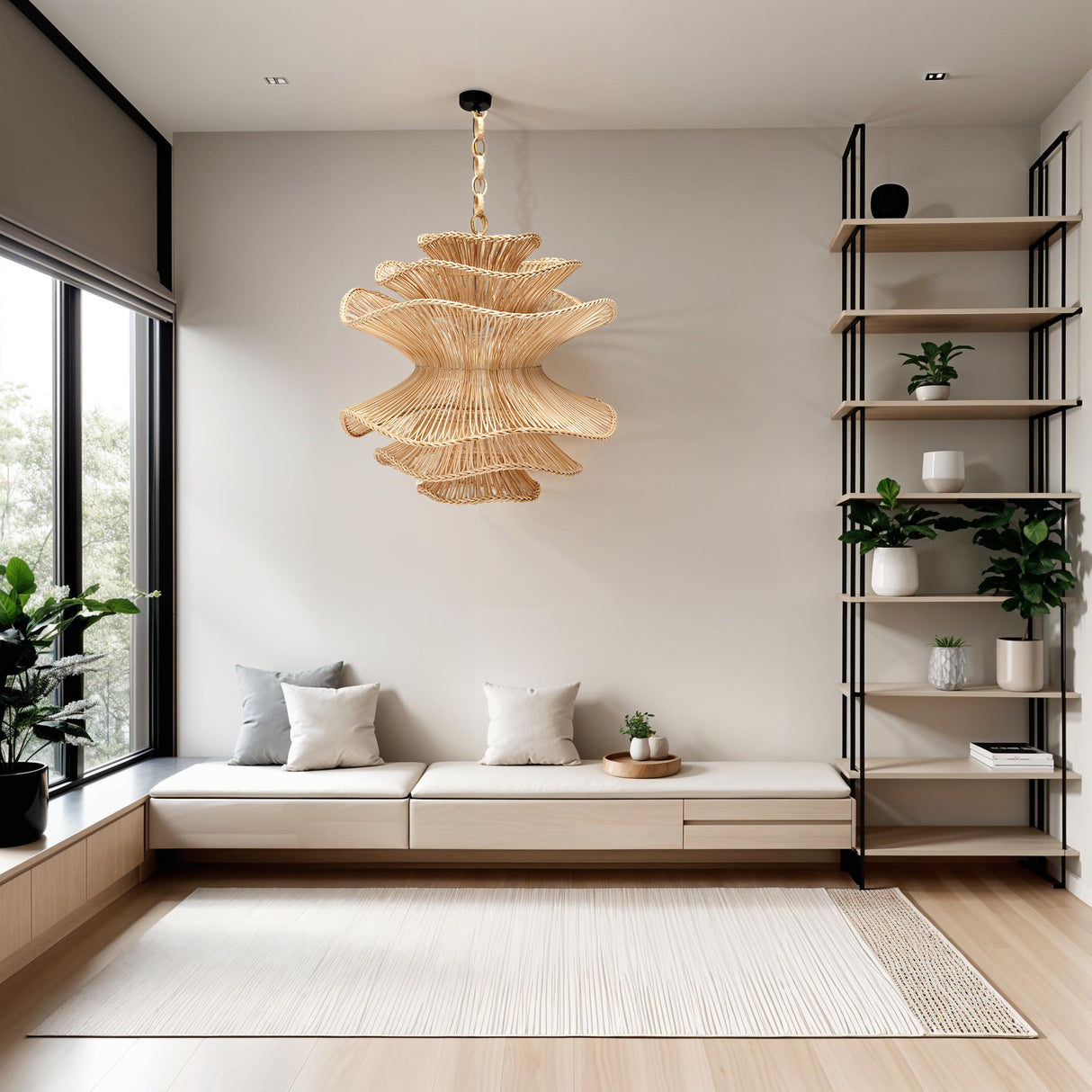 Japandi Rattan Lampenkap – Naturel / Mojo Boutique