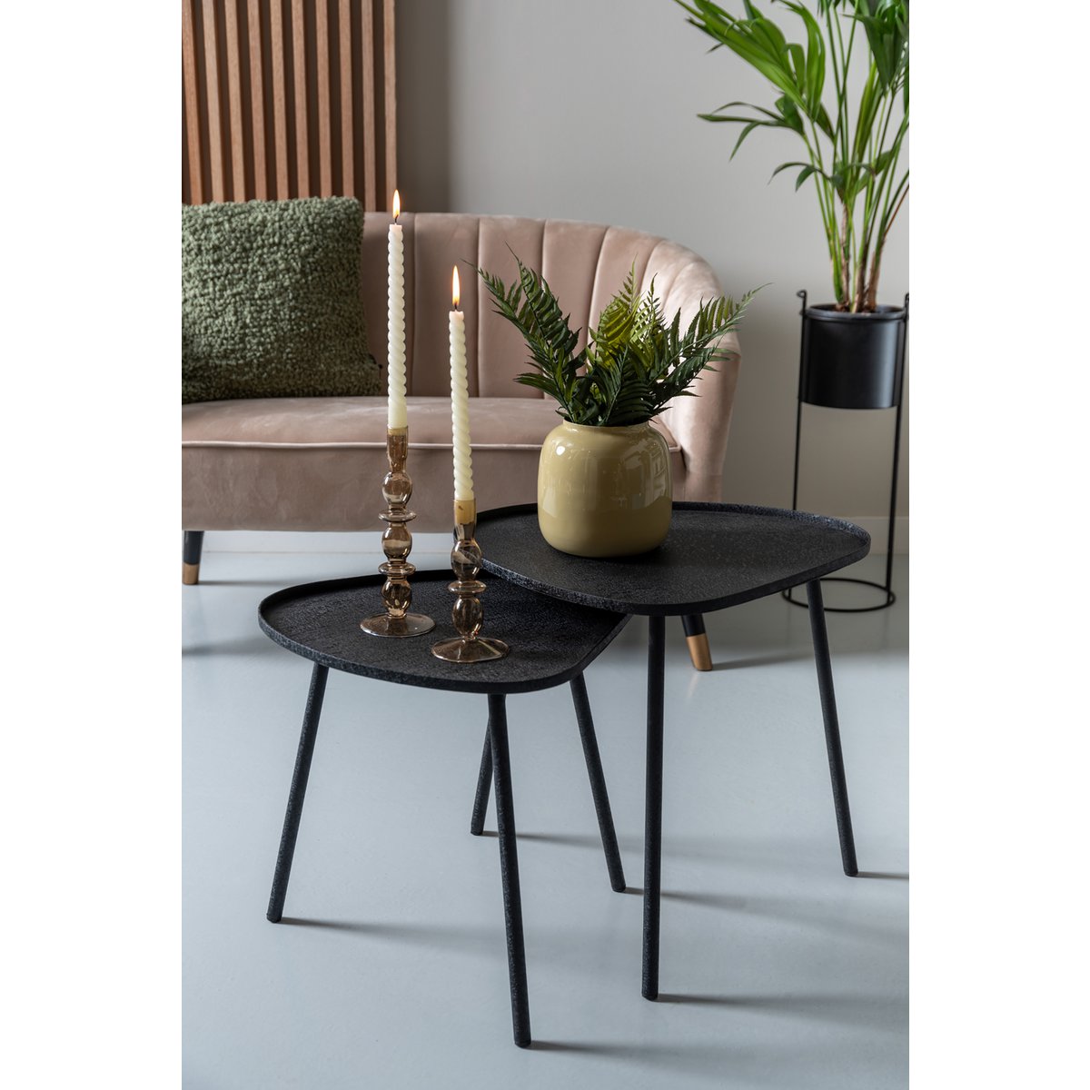 Bijzettafel Boaz Groot Zwart / Leitmotiv