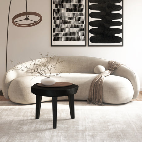 Suar Wood Bijzettafel – Black Finish / Mojo Boutique