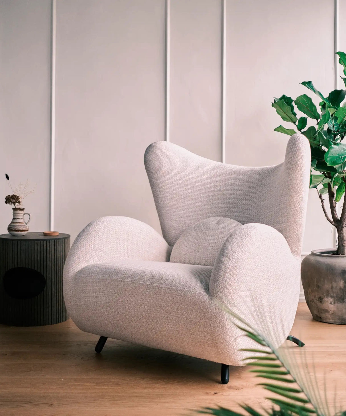 Grote Buffel Fauteuil Crème / Njordec