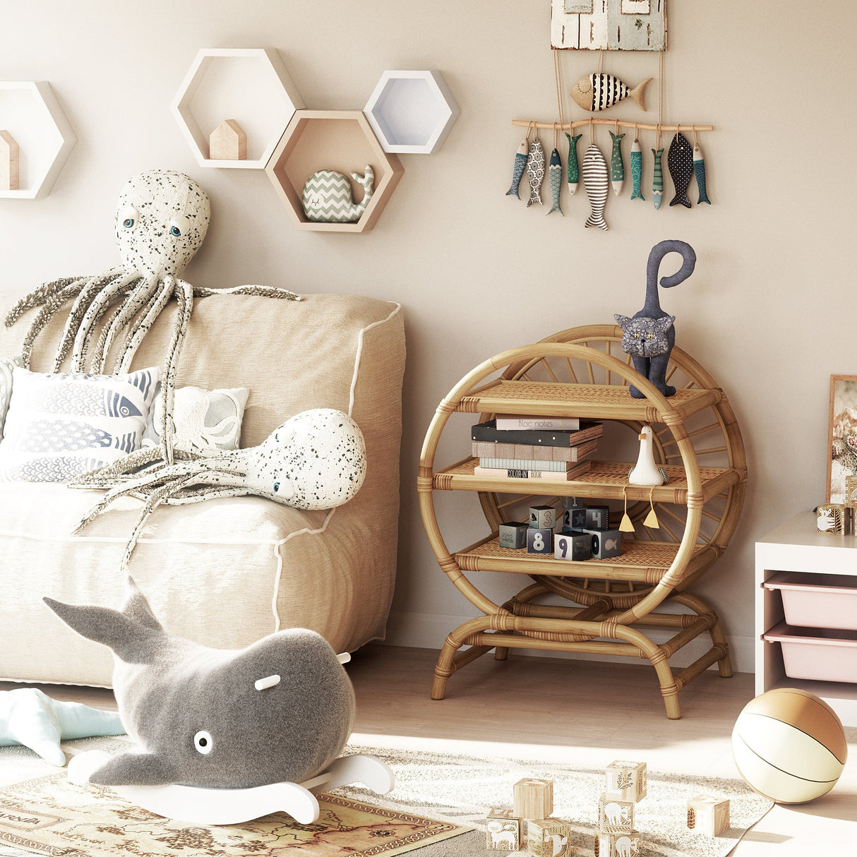 Ronde Boekenplank – Speelgoedplank / Mojo Boutique