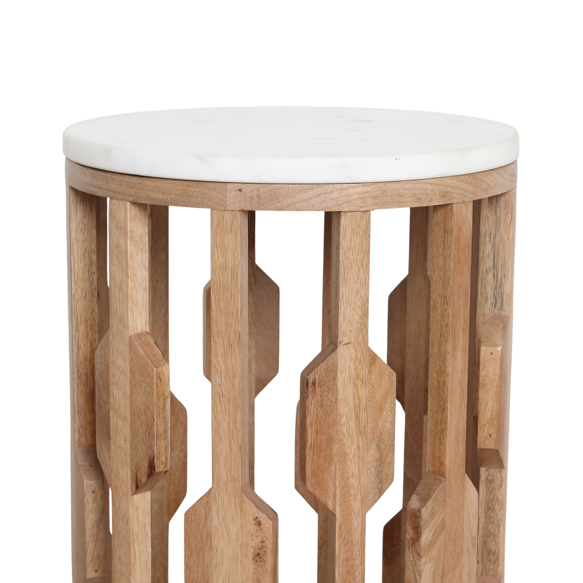 Bijzettafel Atjeh Marmer Wit / Raw Materials